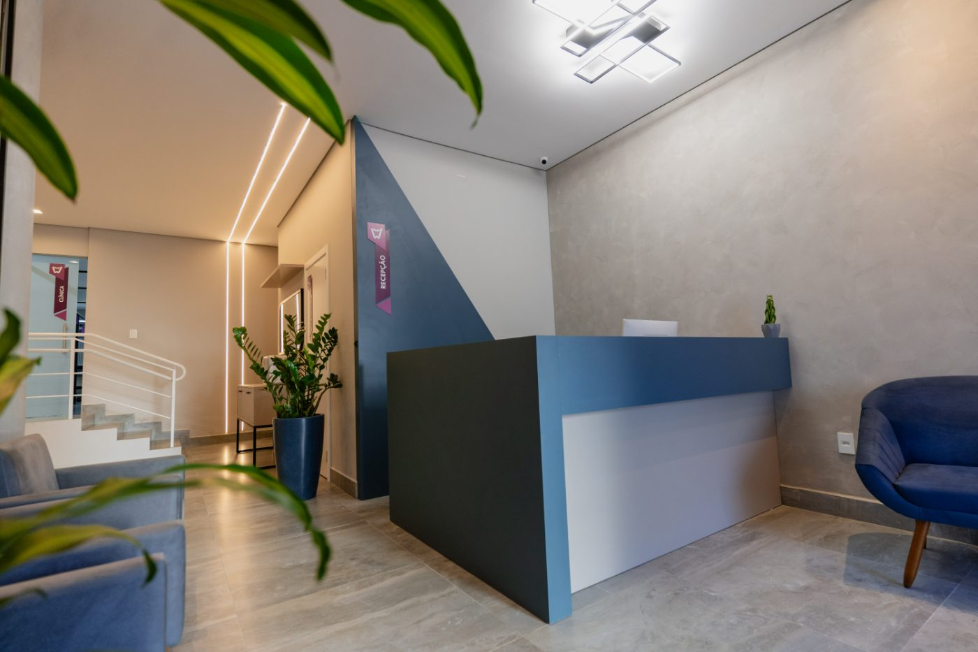 Recepção da clínica do Instituto Vetor em Itajaí